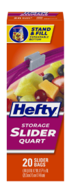 Hefty Slider Bags, Storage, Quart