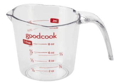 GoodCook Everyday Liquid Measuring Cup, 1-cup