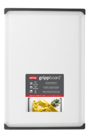 Dexas Non-Slip Grippboard Cutting Board sized 12"x18" in Natural/Gray Color