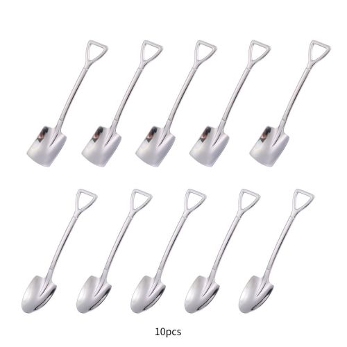 4pcs/10pcs Spoons; Stainless Steel Shovel Spoon; Home Kitchen Supplies