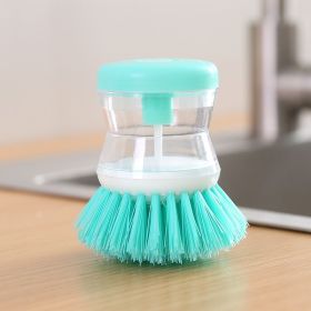 Cleaning Brush; A Multi-functional Brush That Automatically Adds Detergent; Used For Washing Dishes; Brushing Pots; And Brushing Basins (Color: green)