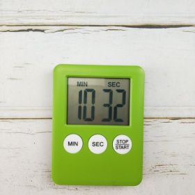Cooking Timer LCD Digital Screen Clock Kitchen Countdown Timer Mechanical Digital Kitchen Timer Magnetic (Color: green)