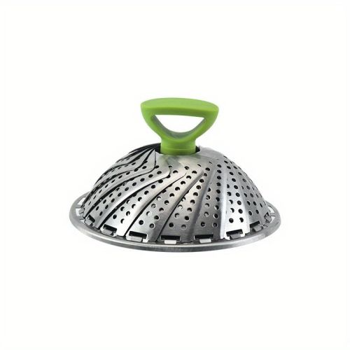 1pc; Foldable Steamer Rack; Stainless Steel Steamer Basket; Folding Steamer Insert For Veggie; Fish; Seafood; Bun; And More; Kitchen Gadgets; Kit