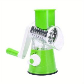 1 Set; 4in1; Vegetable Slicer; Multifunctional Fruit Slicer; Manual Food Grater; Rotary Cutter; Vegetable Grinders; Kitchen Stuff; Kitchen Gadget (Color: green)